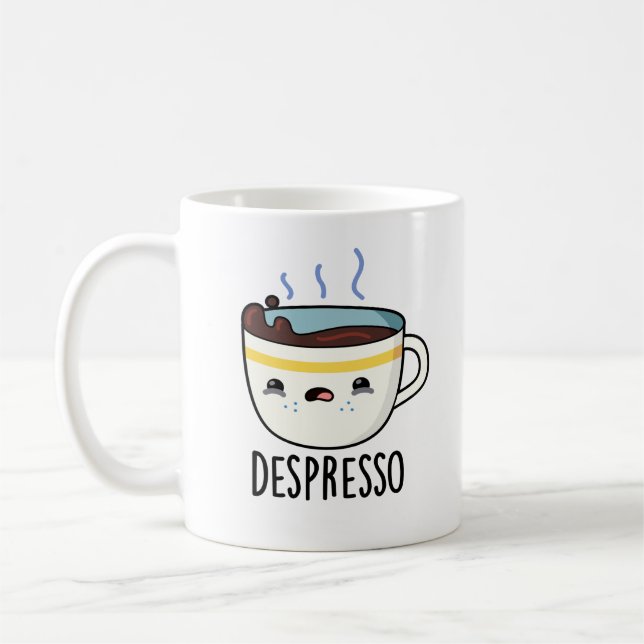 Caneca De Café Depresso Funny Sad Espresso Café Pun (Esquerda)