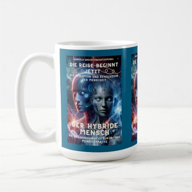 Caneca De Café Der hybride Mensch - die Reise beginnt jetzt  (Esquerda)