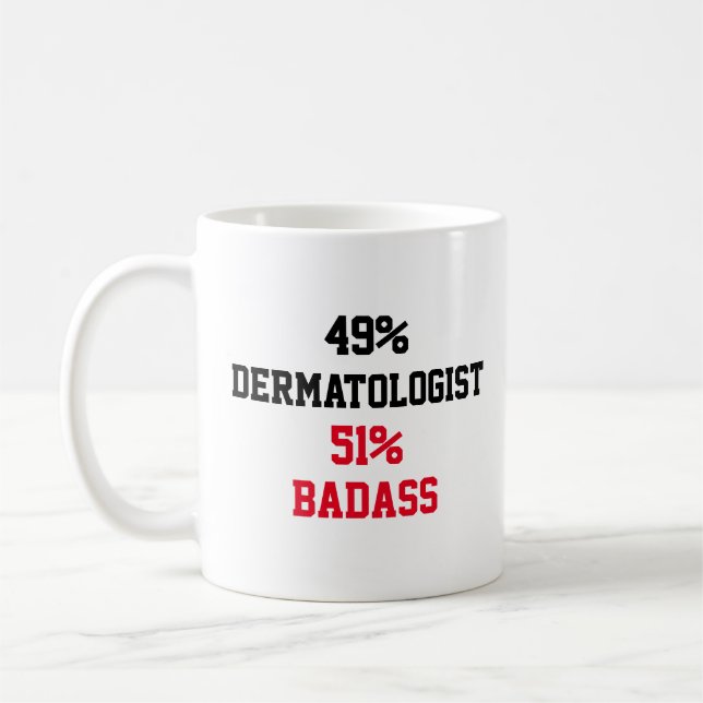 Caneca De Café Dermatologista Badass (Esquerda)