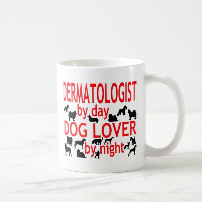 Caneca De Café Dermatologista Cão Lover (Direita)