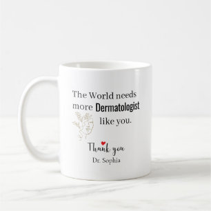 Caneca De Café Dermatologista Obrigado Nome Personalizado