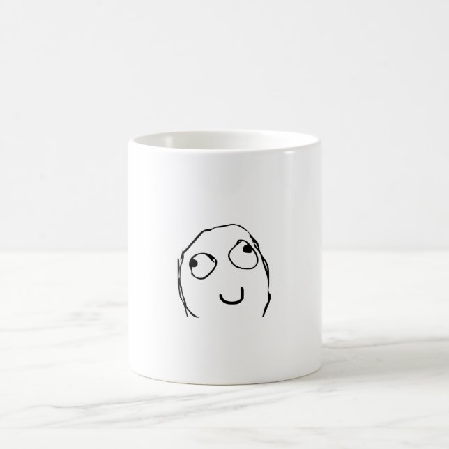 Caneca De Café Derp Face Meme (Centro)
