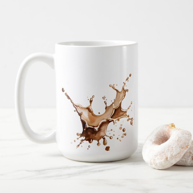 Caneca De Café Derramamento de Café (Com Donut)