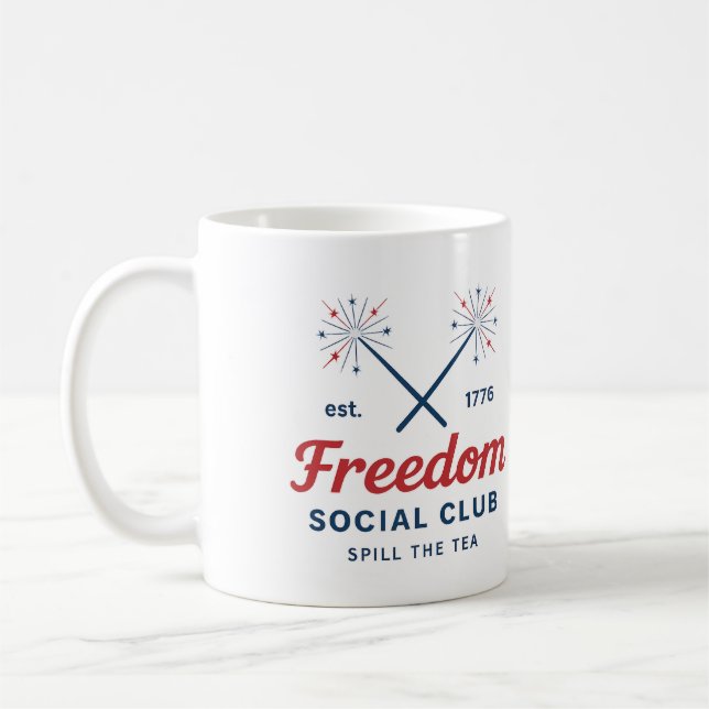 Caneca De Café Derramar da Mug do Tea 4 de julho (Esquerda)