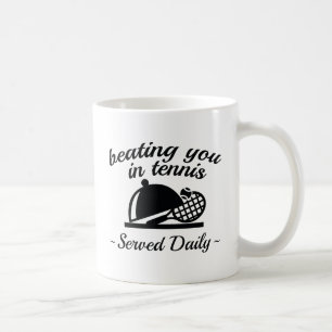 Caneca De Café Derrotando Você no Tênis