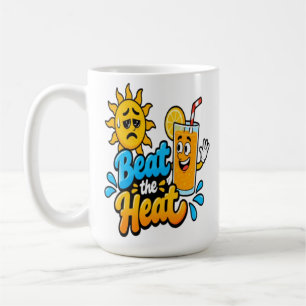 Caneca De Café Derrote o Calor Camiseta de Cartoon de Verão de Su
