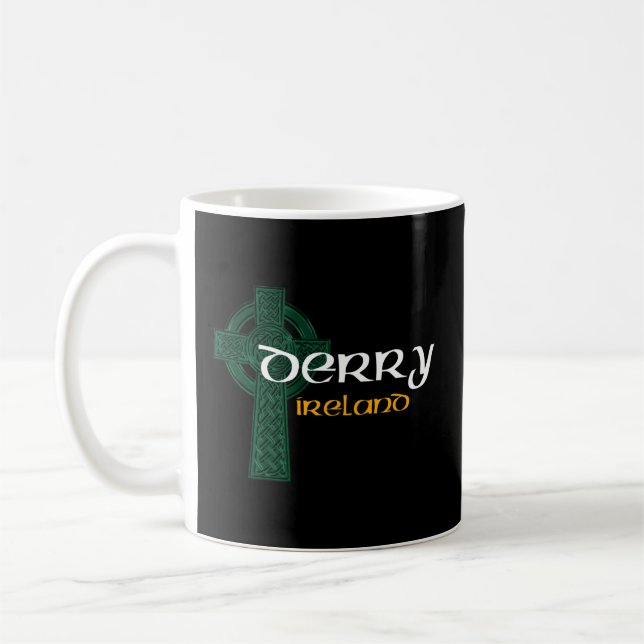 Caneca De Café Derry Ireland County Celtic Gaelic Football And Hu (Esquerda)