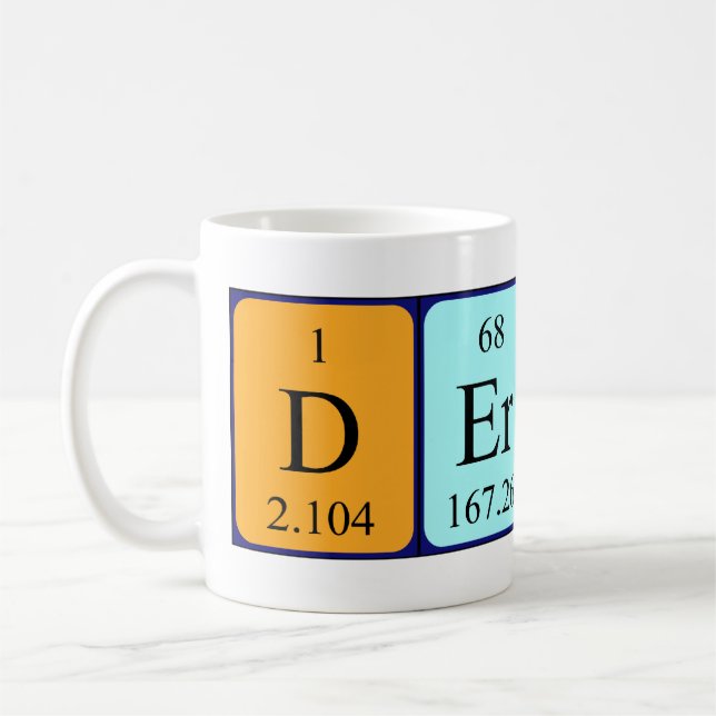 Caneca De Café Dervla periódica mesa name mug (Esquerda)