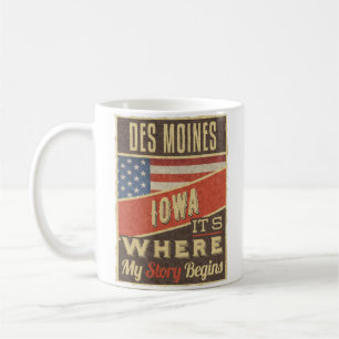 Caneca De Café Des Moines Iowa