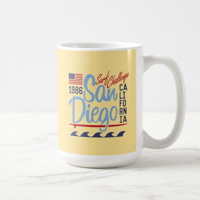 Caneca De Café Desafio 1986 do surf de San Diego (Direita)