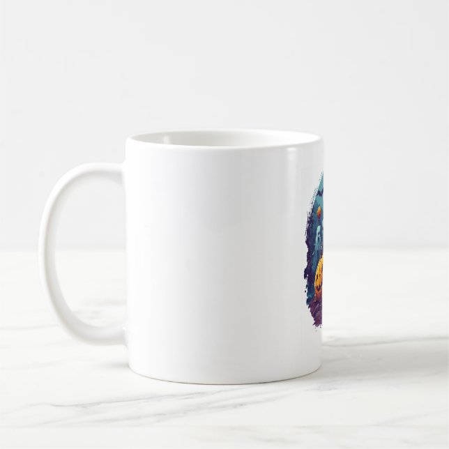 Caneca De Café Desafio de Basquete de Abóbora (Esquerda)