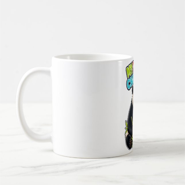 Caneca De Café Desafio de Dieta do Panda Divertido (Esquerda)