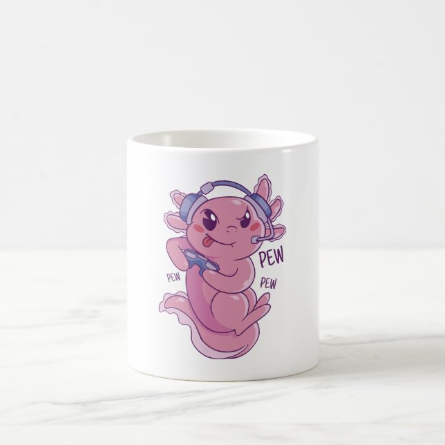 Caneca De Café Desafio de Jogador de Axolote Explosão (Centro)