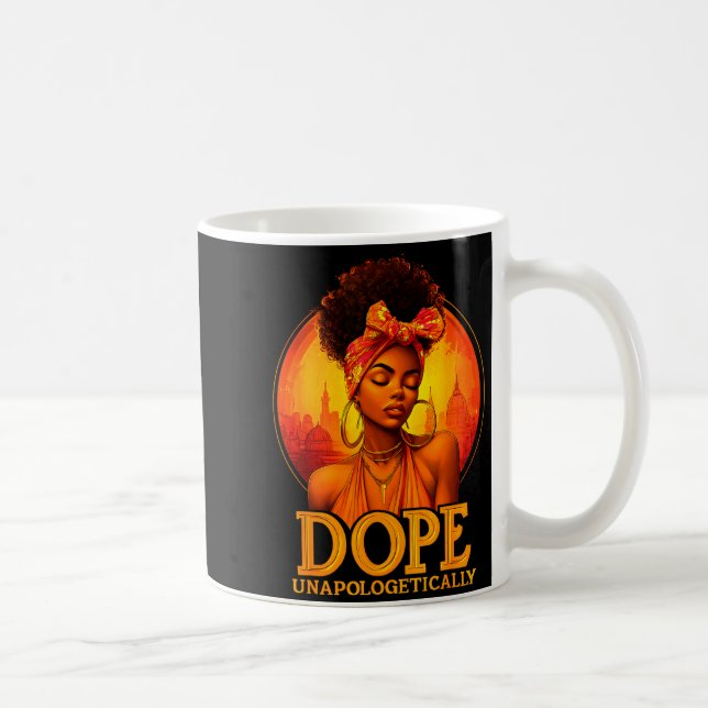 Caneca De Café Desapologeticamente História Negra Afro Menina Mel (Direita)