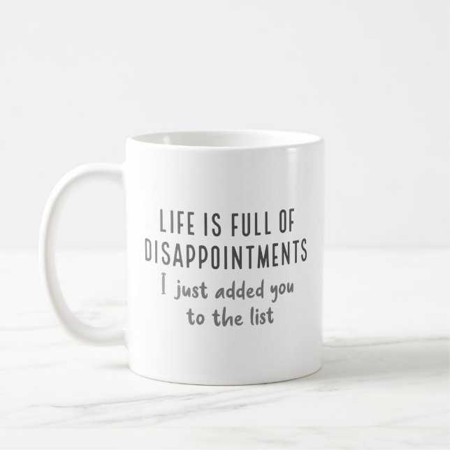 Caneca De Café Desapontamentos (Esquerda)