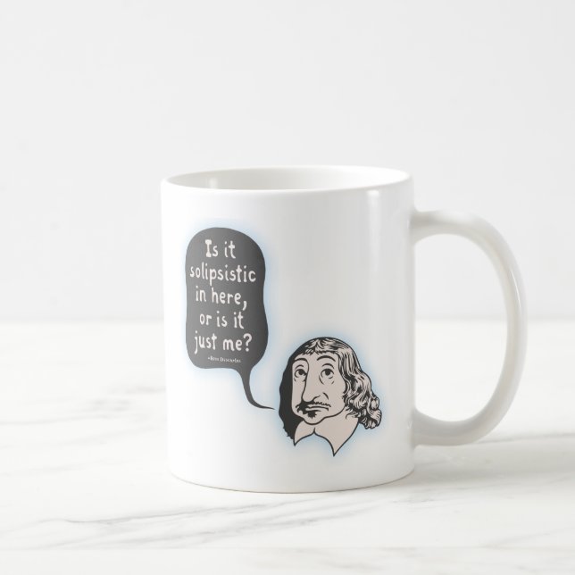 Caneca De Café Descartes Solipsistic (Direita)