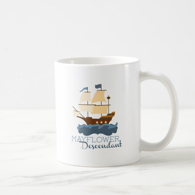 Caneca De Café Descendente de Mayflower (Direita)