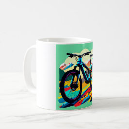 Caneca De Café Descida Mountain Bike Art