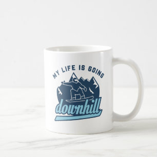 Caneca De Café Descida Snowboard
