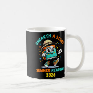 Caneca De Café Descobrir uma história engraçada biblioteca leitur