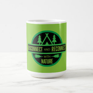 Caneca De Café Desconectar E Reconectar Com A Embarcação Da Natur