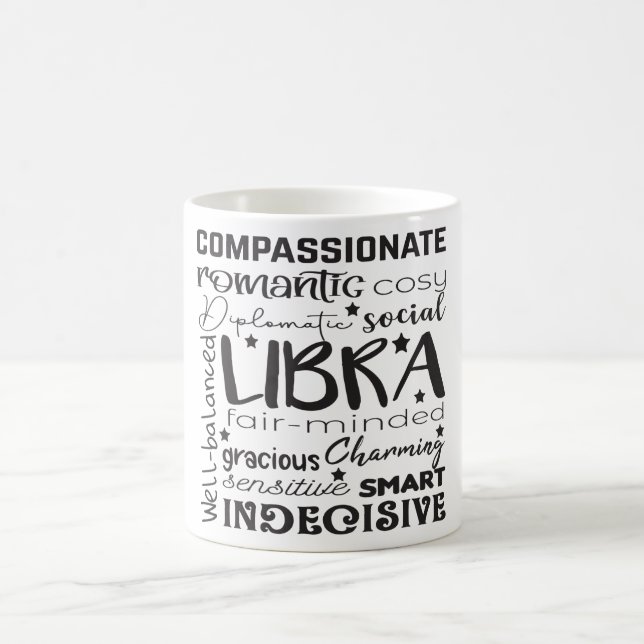 Caneca De Café Descrição do Símbolo Celestial Zodiac Mug/Libra (Centro)