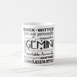Caneca De Café Descrição do Sinal Celestial Zodiac Mug/Gemini