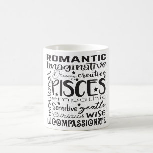 Caneca De Café Descrição do Sinal Celestial Zodíaco Mug/Peixes