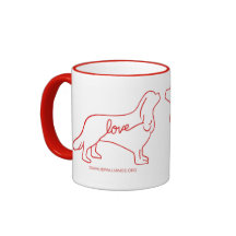 Caneca de café descuidado do amor