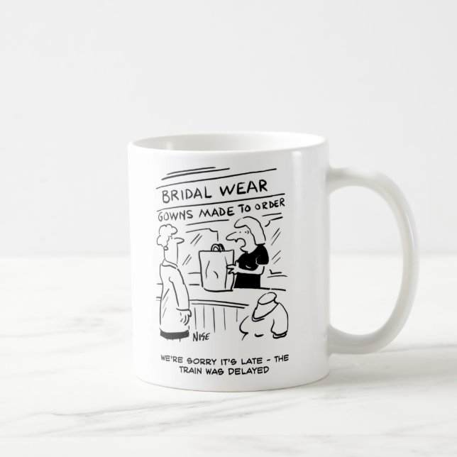 Caneca De Café Desculpa da Assistente da Loja de Roupas de Noiva (Direita)
