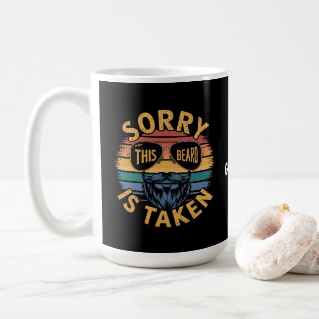 Caneca De Café Desculpe, essa barba foi tirada como Design de Vin (Com Donut)