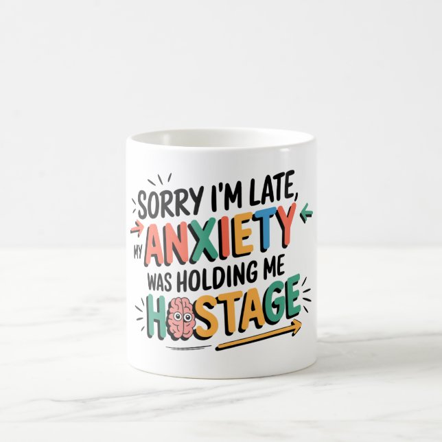 Caneca De Café Desculpe, estou atrasado (Centro)