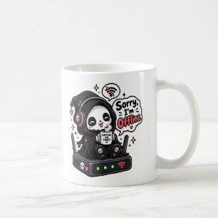 Caneca De Café Desculpe, estou offline humor de gamer introvertid