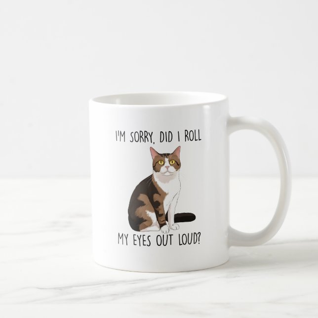 Caneca De Café Desculpe, eu coloquei meus olhos em voz alta? (Direita)