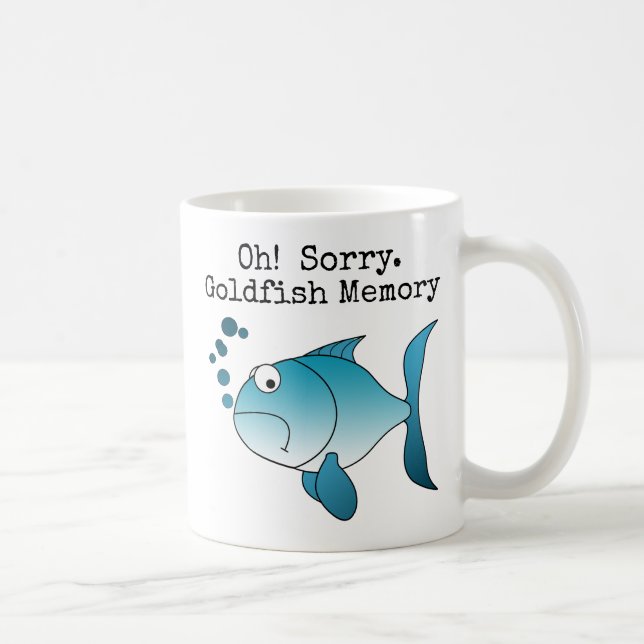 Caneca De Café Desculpe! Memória de Peixe (Direita)