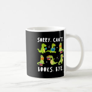 Caneca De Café Desculpe Não Pode Livros Tchau Bibliotecário Dinos