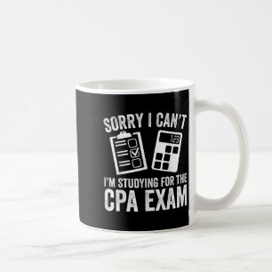 Caneca De Café Desculpe, não posso, estou estudando para o exame