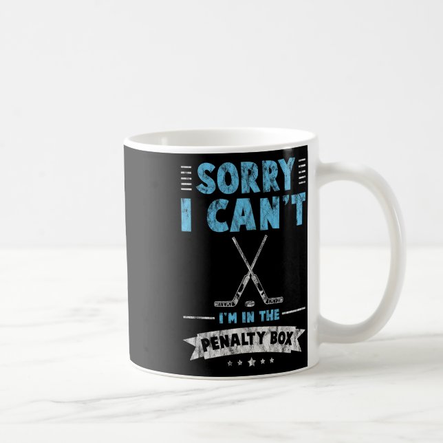 Caneca De Café Desculpe, não posso, estou na caixa de penalidade  (Direita)