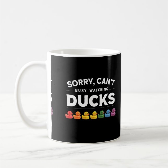 Caneca De Café Desculpe, não posso, estou ocupado assistindo pato (Esquerda)
