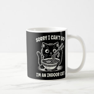Caneca De Café Desculpe, não posso ir, sou um gato interior