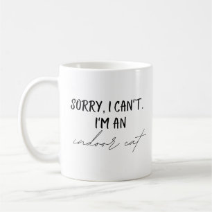 Caneca De Café Desculpe, não posso ser um gato interior