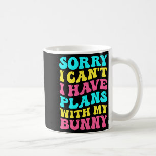 Caneca De Café Desculpe, não posso, tenho planos com meu coelho d
