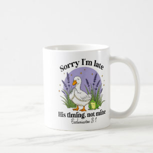 Caneca De Café Desculpe o Atraso O Tempo Dele Não é o Meu Christi