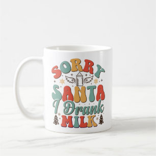 Caneca De Café Desculpe Papais noeis Eu Bebi Leite - Groovy de Na