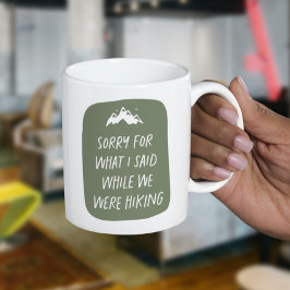 Caneca De Café Desculpe pelo que eu disse, passeio verde engraçad