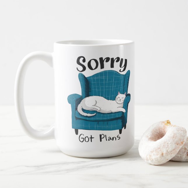 Caneca De Café Desculpe, tenho planos Presente engraçado para ama (Com Donut)
