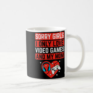 Caneca De Café Desculpem Meninas Eu Amo Video Games E Dia dos Nam