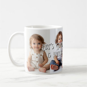 Caneca De Café Desde o nascimento até fotografias de colagem pers