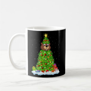Caneca De Café Desdecorações Xmas Luzes Papais noeis Beaver Natal