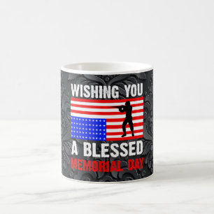 Caneca De Café Desejando um Memorial Day abençoado